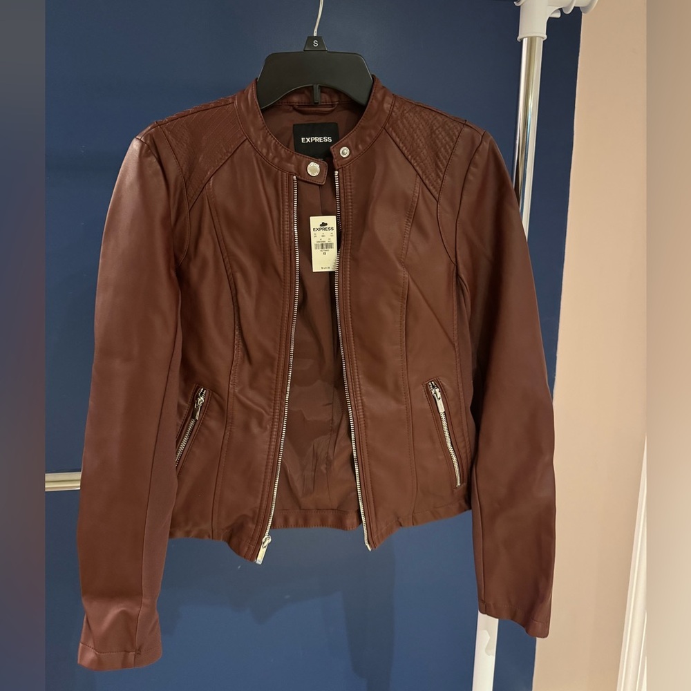 Express Faux Leather Moto Jacket